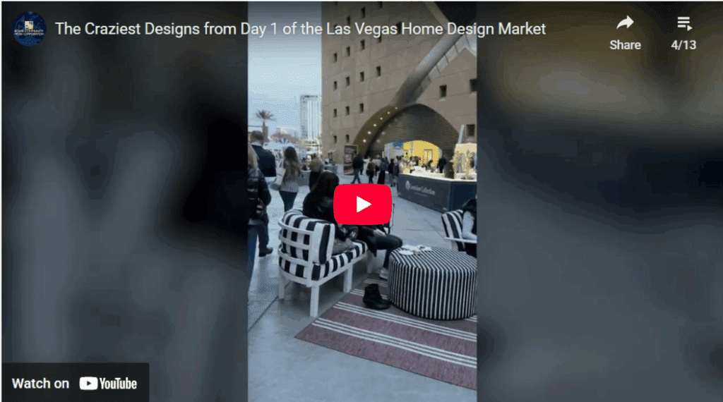 Outdoor seating at Las Vegas design market.