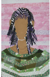 Collage of person with braided hair.